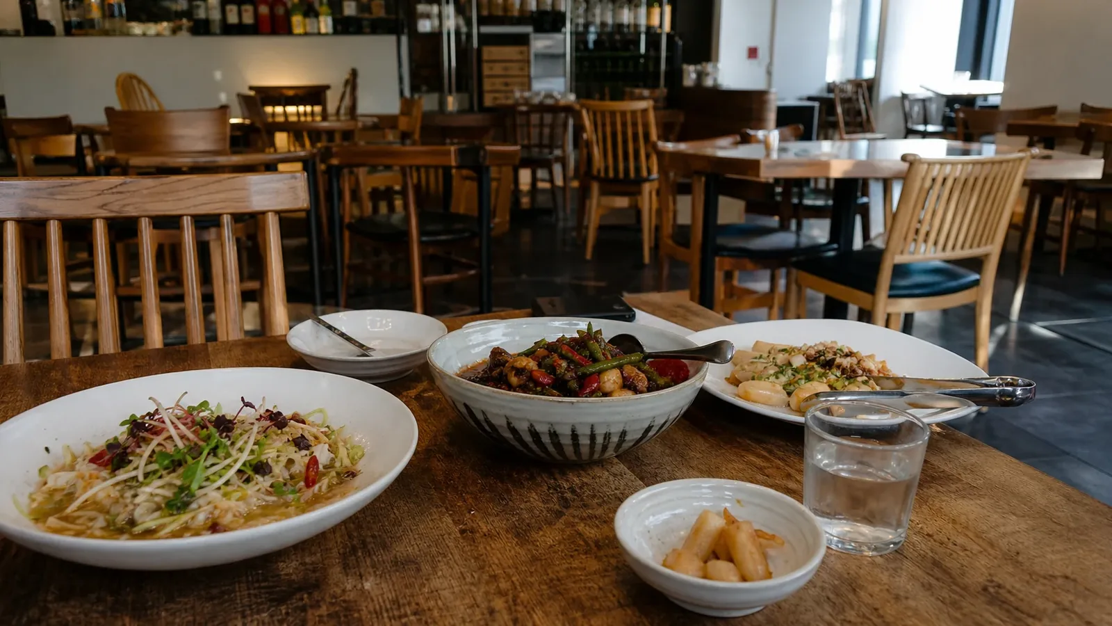강남 지역 restaurant 방문 전 확인사항을 소개하는 사실적인 참고 이미지