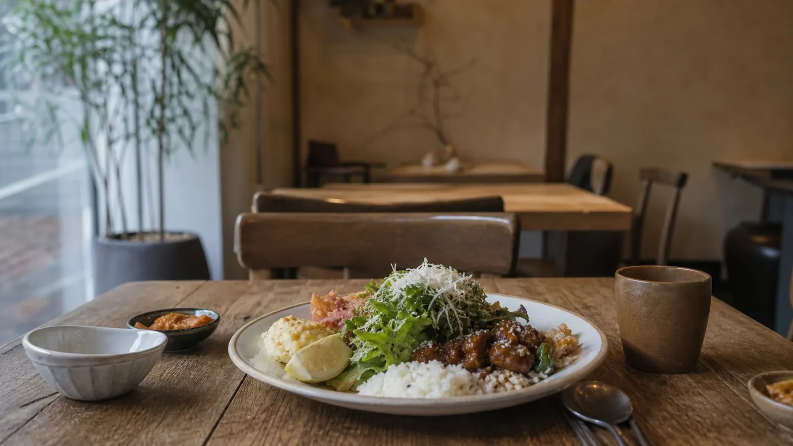 강남 지역 restaurant 방문 전 확인사항을 소개하는 사실적인 참고 이미지