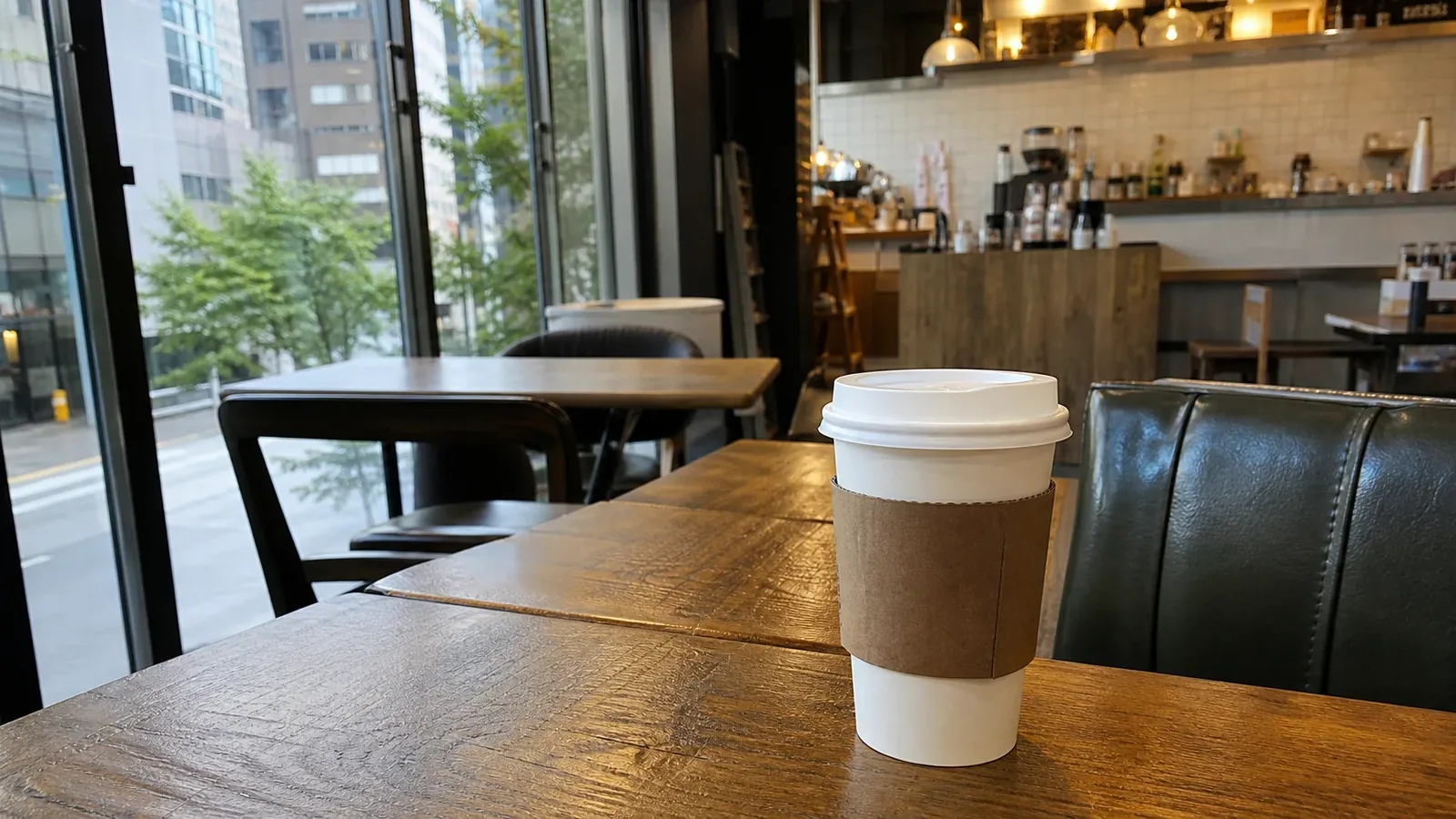 강남 지역 cafe 방문 전 확인사항을 소개하는 사실적인 참고 이미지