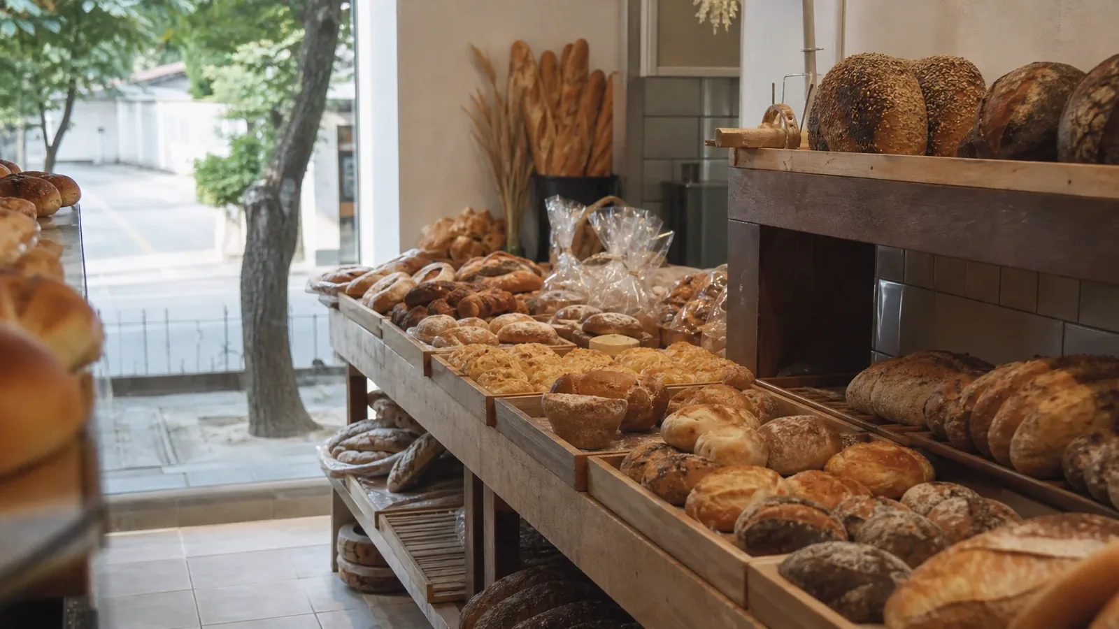 강남 지역 bakery 방문 전 확인사항을 소개하는 사실적인 참고 이미지
